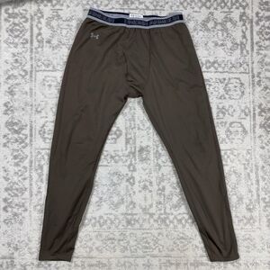 Under Armour Thermal Pants Brown Coldgear Fitted Mens Pants Size 2XL XXL